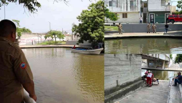 Imprudente quincuagenario que se introdujo al canal de La Cortadura fue atacado por un cocodrilo.