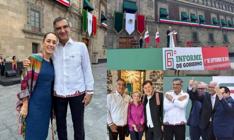 Asiste Américo Villarreal al sexto informe de gobierno del presidente López Obrador.
