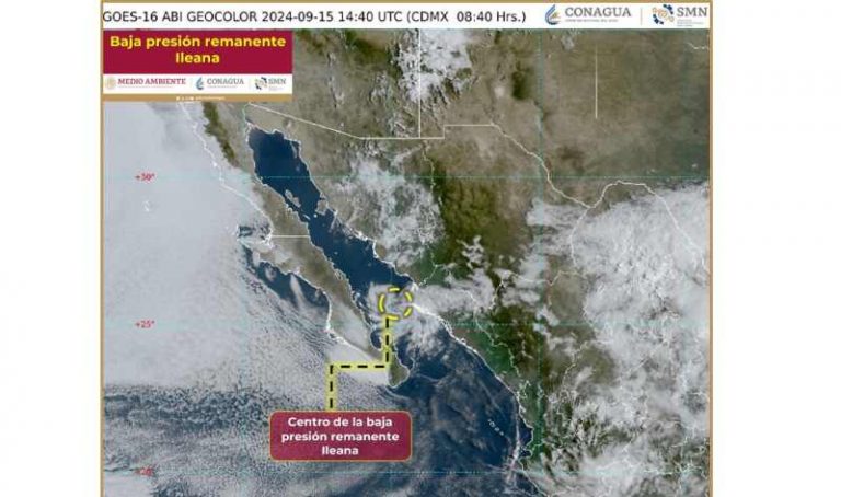 Remanentes de “Ileana” provocarán intensas lluvias en Tamaulipas.