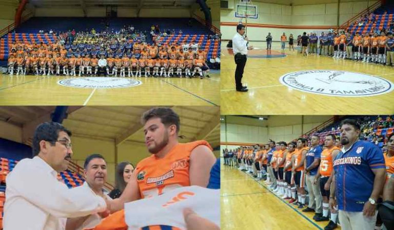 Presenta el rector a los Correcaminos UAT Liga Mayor de Fútbol Americano.