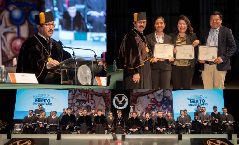 Entrega Dámaso Anaya reconocimientos al mérito universitario 2024.