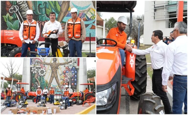 Entrega rector equipo para el mantenimiento de los campus de la UAT.