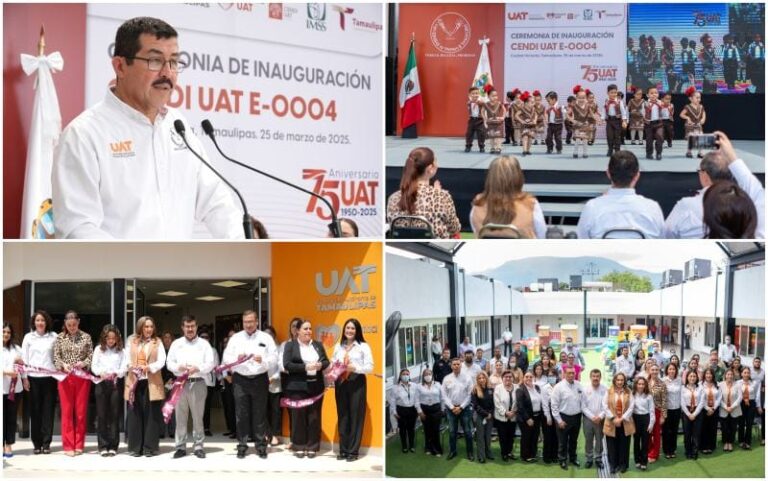 Entrega rector Dámaso Anaya moderna guardería CENDI UAT-IMSS